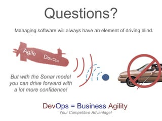 DevOps Eco-Systems: Conversations & System Flows

The SOFIA test
27

(for culture & technology)

-

Speedy - Open - Flexible - Integrated - Accountable

 
