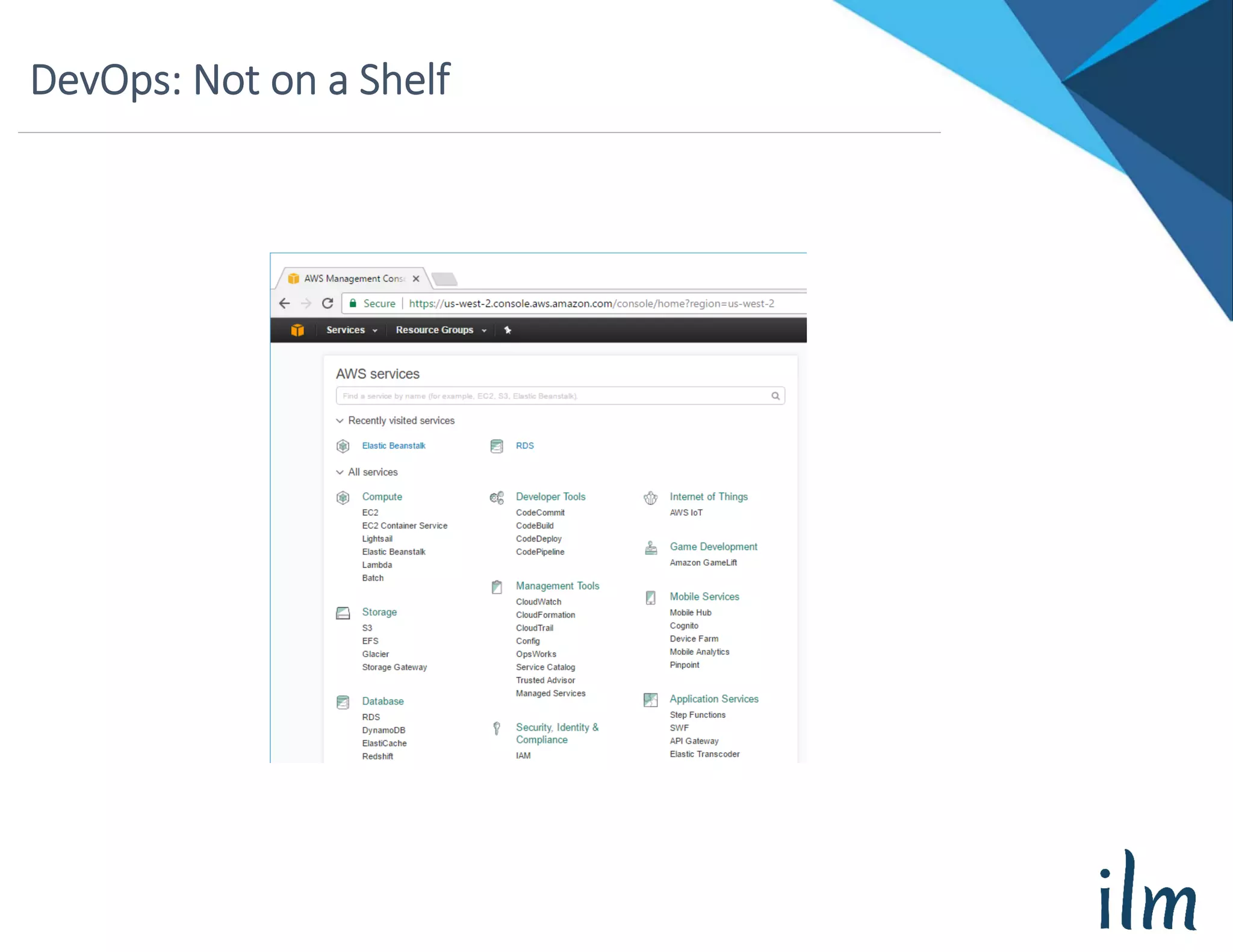 DevOps: Not on a Shelf
 