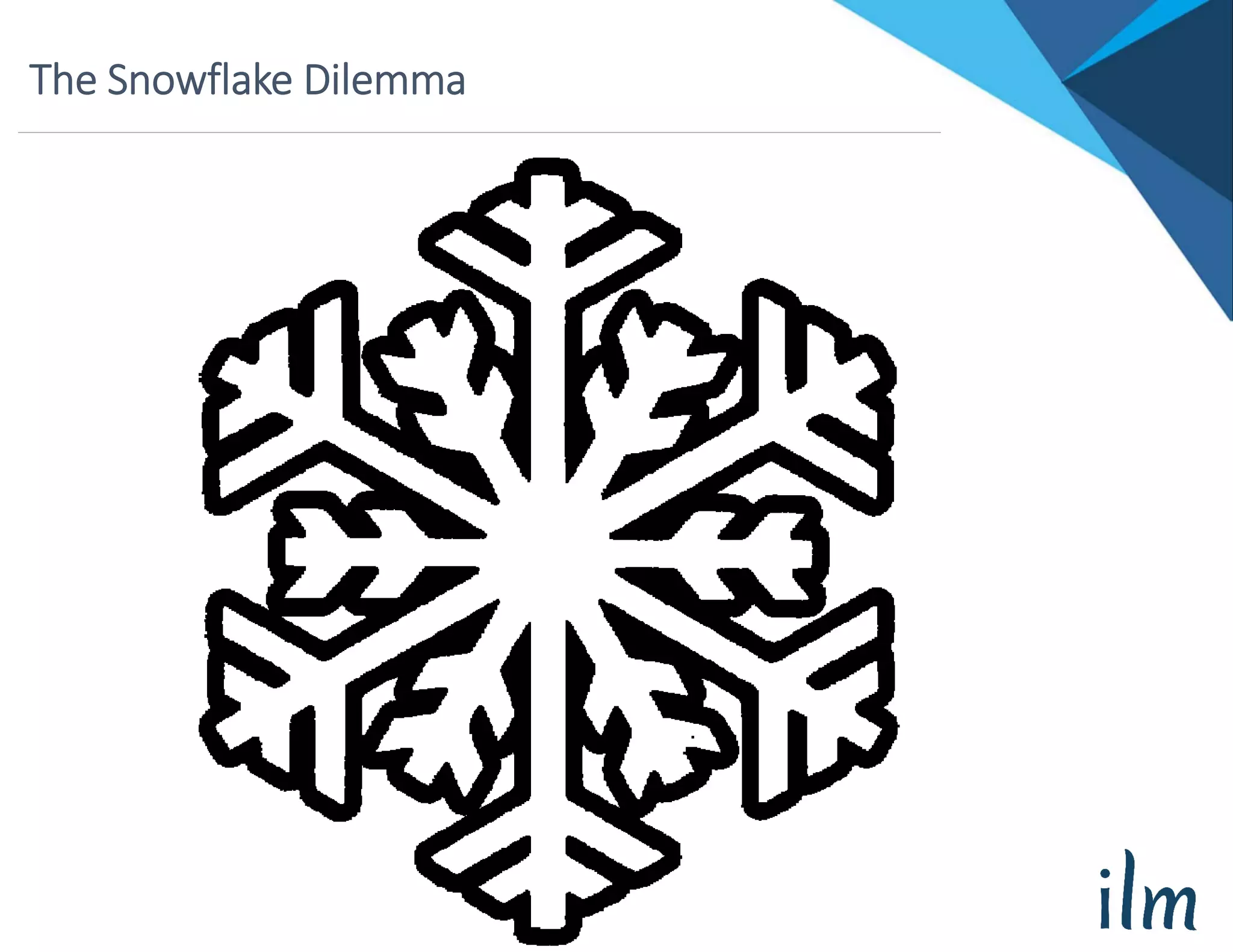The Snowflake Dilemma
 