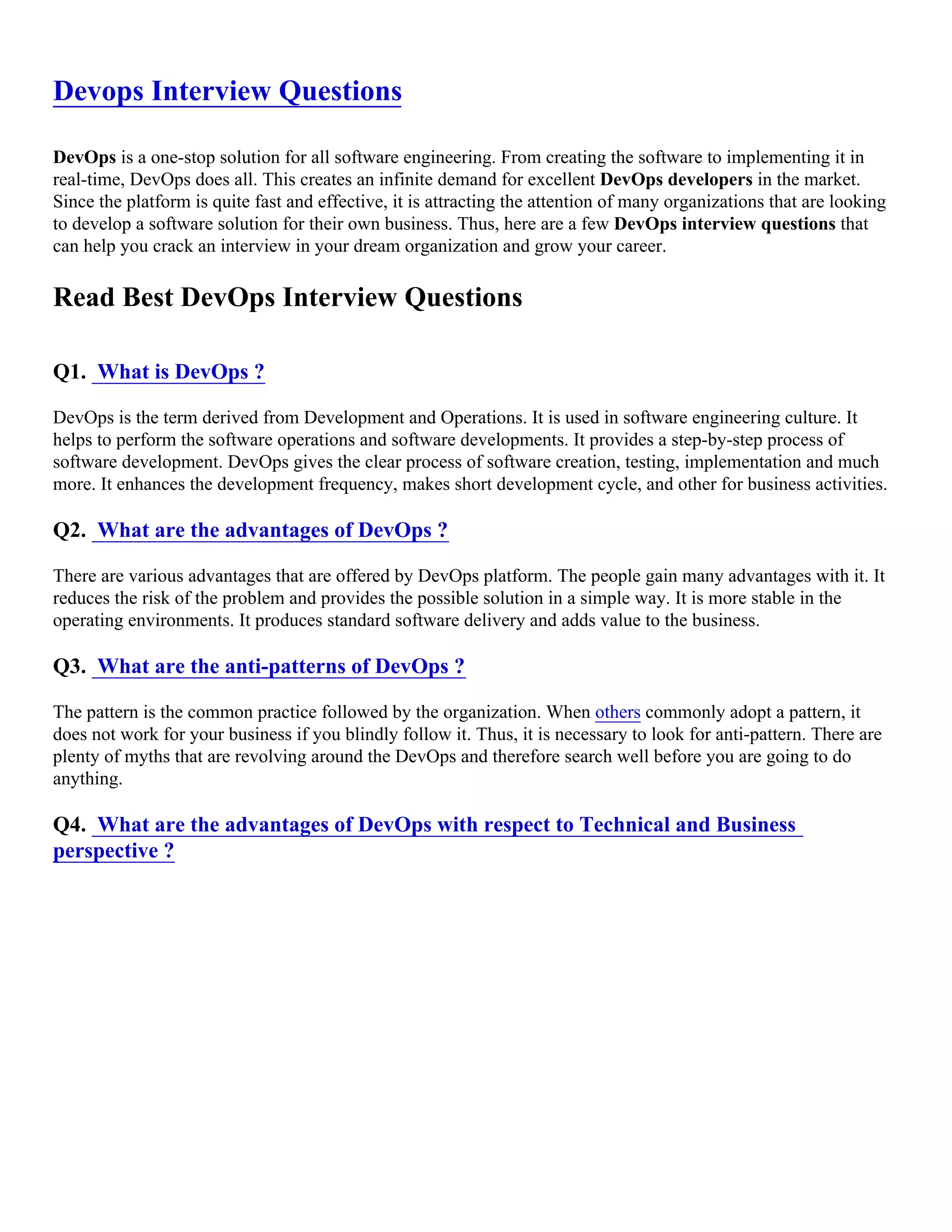 Devops interview-questions-PDF | PDF | Web Development | Internet