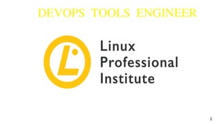 DEVOPS TOOLS ENGINEER
1
 