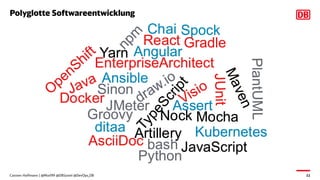 Polyglotte Softwareentwicklung
Carsten Hoffmann | @Morl99 @DBSystel @DevOps_DB 11
 