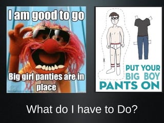 What do I have to Do?