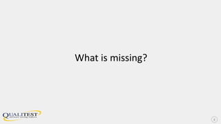 What is missing?
8
 
