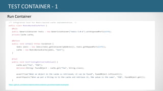 TEST	CONTAINER	- 1
Run	Container
 