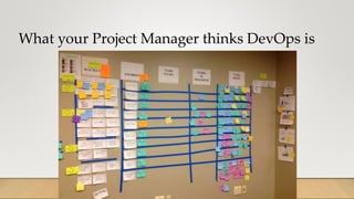 What your Project Manager thinks DevOps is
 