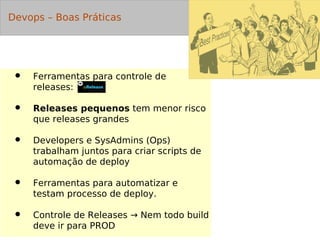 Gerenciamento de Releases 
 