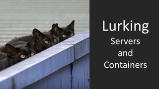 Lurking
Servers
and
Containers
 