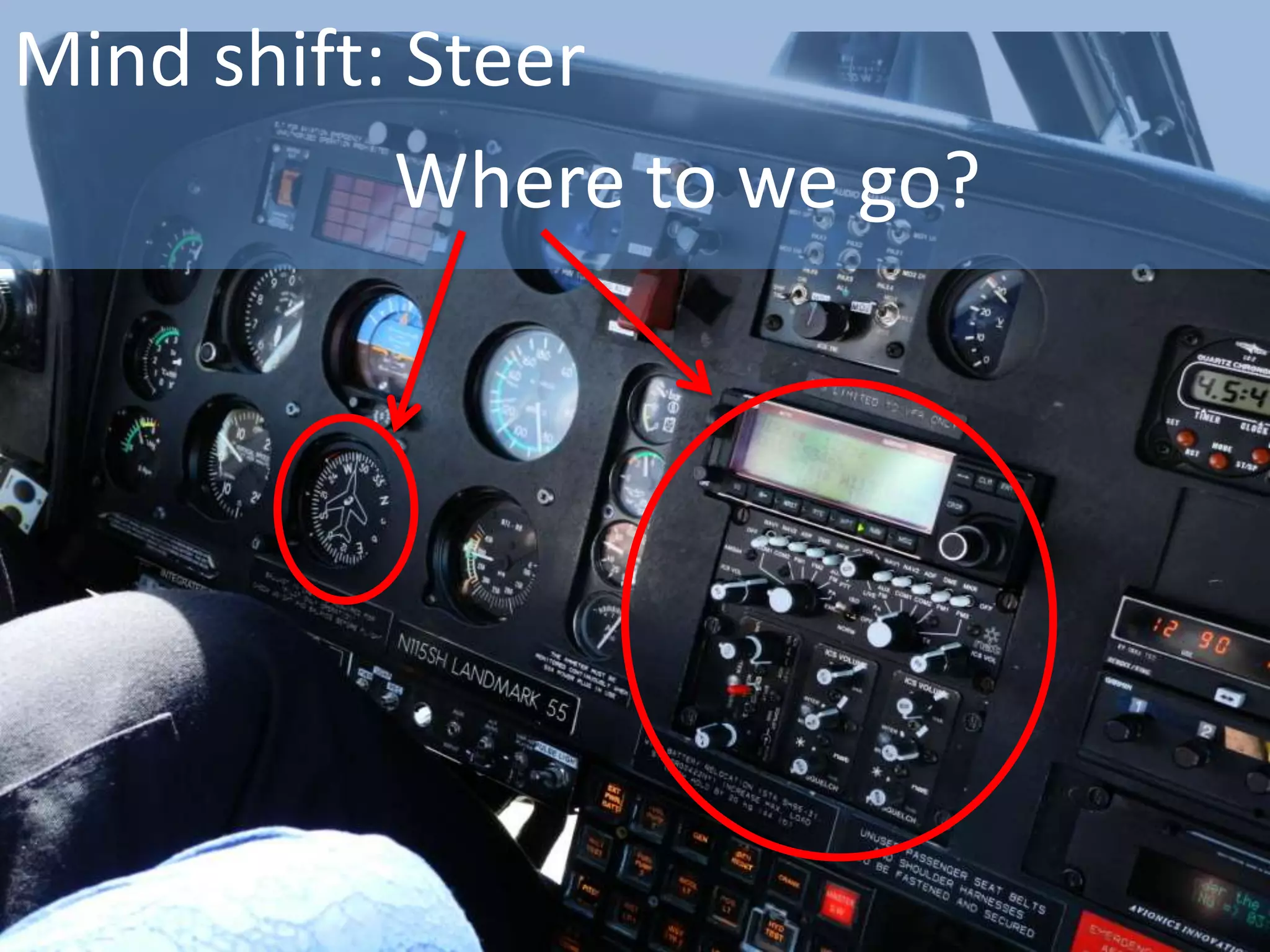 Mind shift: Steer
Where to we go?
 