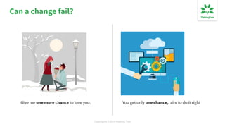 Copyrights ©2019 Walking Tree
Give me one more chance to love you. You get only one chance, aim to do it right
Can a change fail?
 