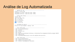 Análise de Log Automatizada
 
