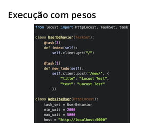 Execução com pesos
 