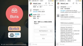 圖⽚來源: https://unsplash.com/photos/VUDJjCRXbHQ
Bots
 
