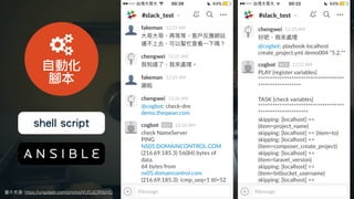 圖⽚來源: https://unsplash.com/photos/VUDJjCRXbHQ
自動化
腳本
shell script
 