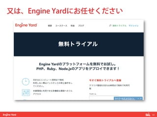 51! 
又は、Engine Yardにお任せください 
 
