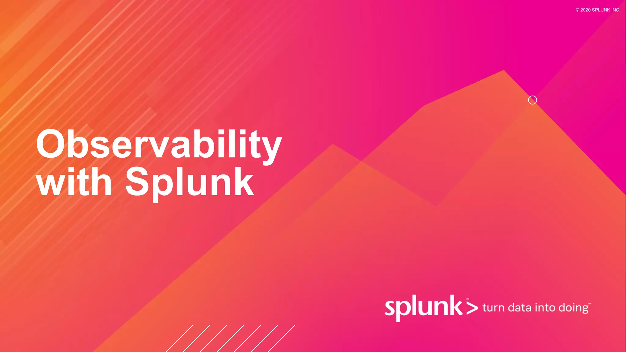 © 2020 SPLUNK INC.
Observability
with Splunk
 