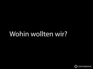 Wohin wollten wir?
 