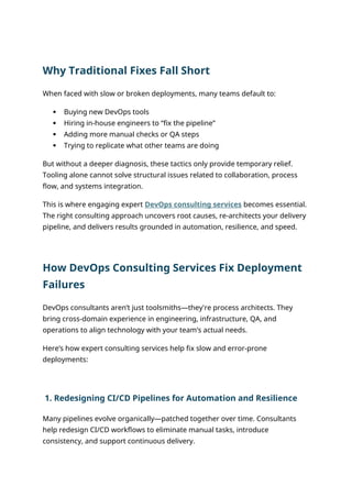 DevOps Consulting Services to Fix Slow, Error-Prone Deployments | DOCX