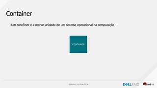 GENERAL DISTRIBUTION
Um contêiner é a menor unidade de um sistema operacional na computação
Container
 