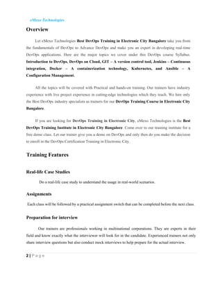 DevOps Training in Electronic City | Best Course 2026 | PDF