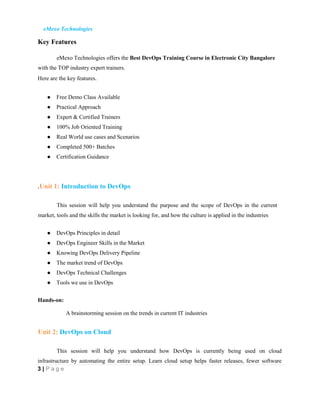 DevOps Training in Electronic City | Best Course 2026 | PDF