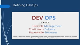 Defining DevOps
 