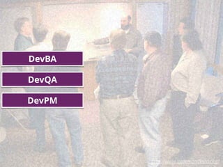 5
DevBA
http://www.agilemanifesto.org/
DevQA
DevPM
 