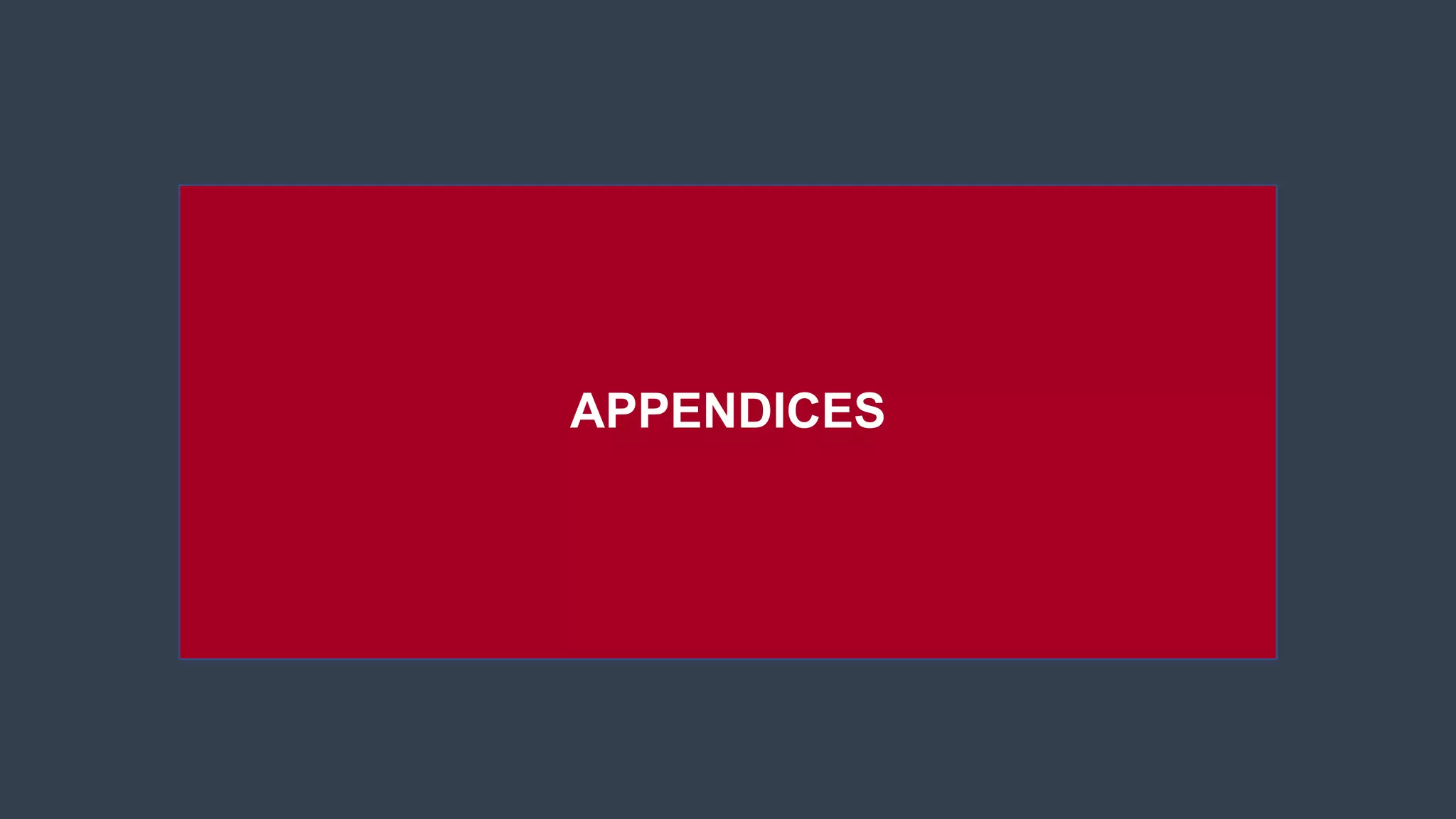 APPENDICES
 