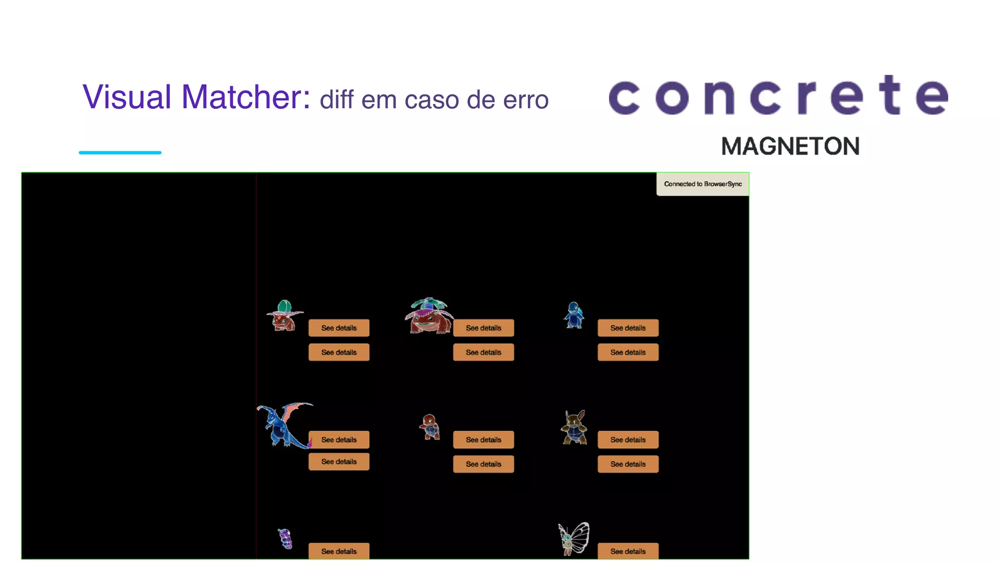 Visual Matcher: diff em caso de erro
 