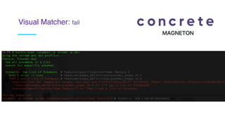 Visual Matcher: fail
 