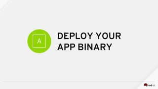DEPLOY YOUR
APP BINARY
 