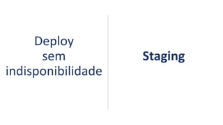 Deploy
sem
indisponibilidade
Staging
 
