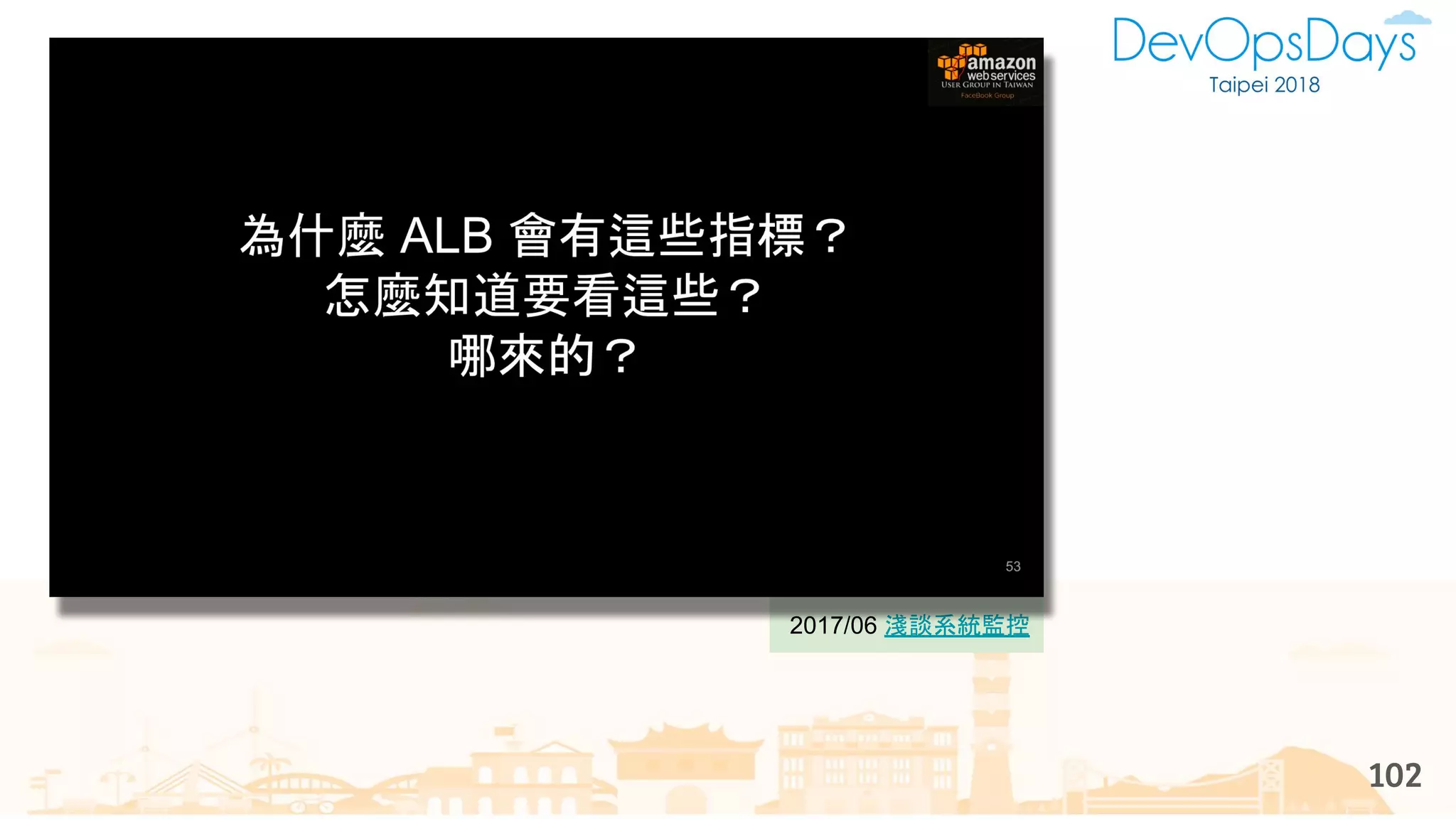 2017/06 淺談系統監控
102
 