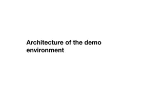 Architecture of the demo
environment
 