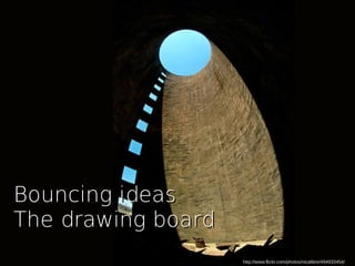 http://www.flickr.com/photos/nicalibre/494933454/
Bouncing ideasBouncing ideas
The drawing boardThe drawing board
 