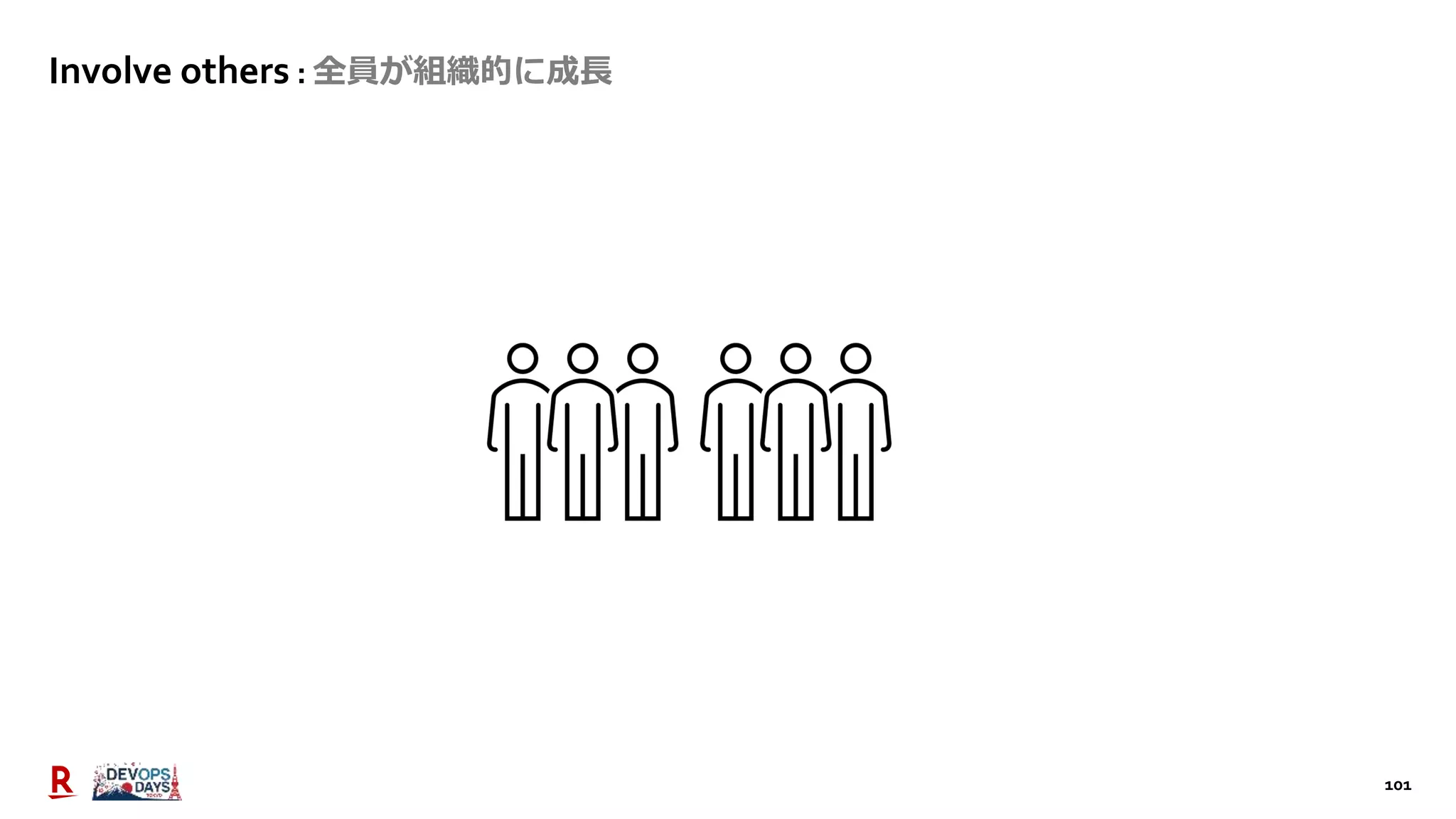 101
Involve others : 全員が組織的に成長
 