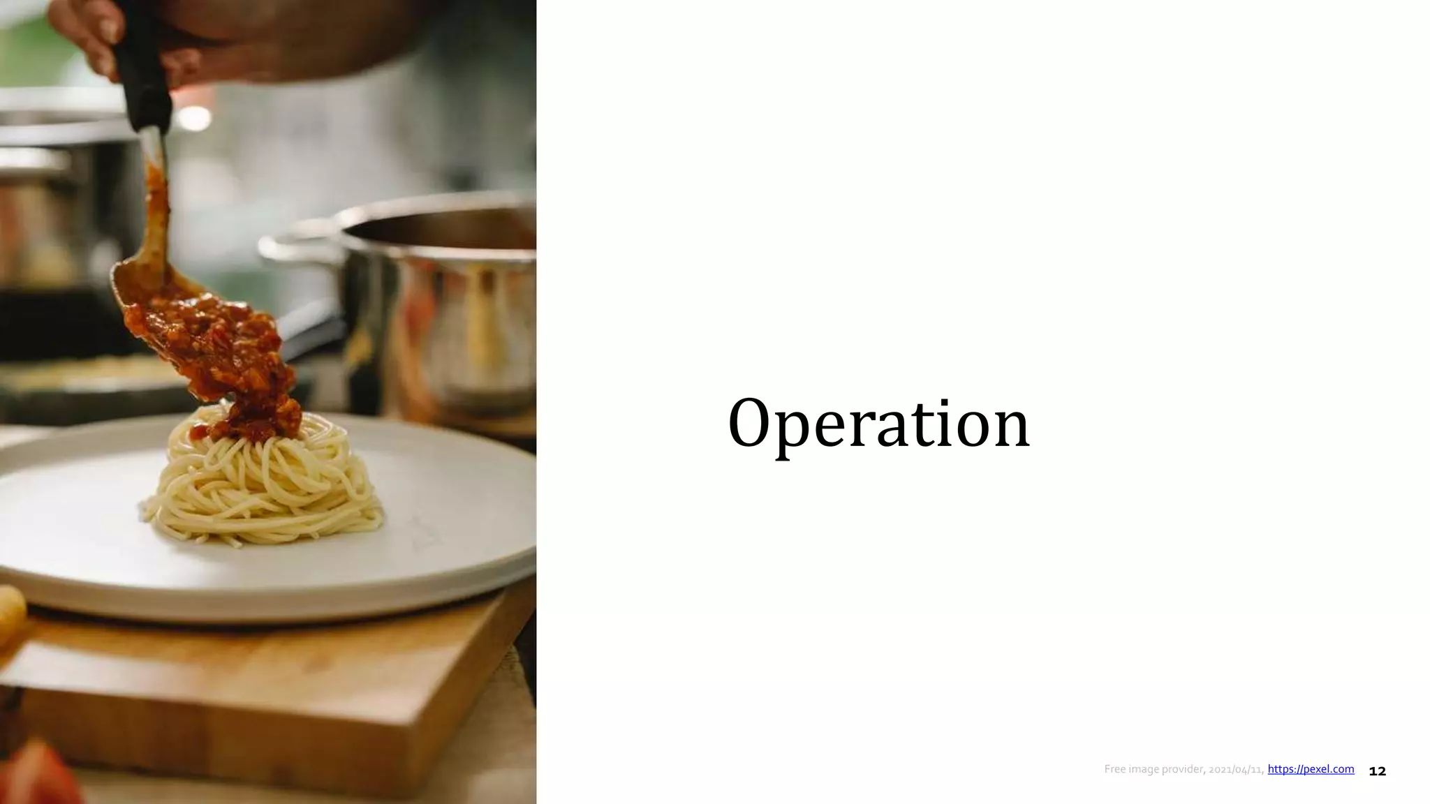 12
Operation
Free image provider, 2021/04/11, https://pexel.com
 