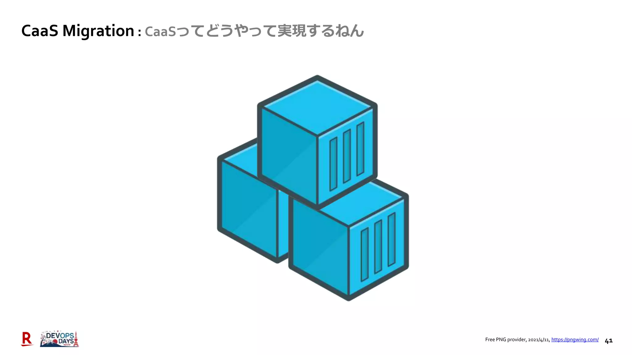 41
CaaS Migration : CaaSってどうやって実現するねん
Free PNG provider, 2021/4/11, https://pngwing.com/
 