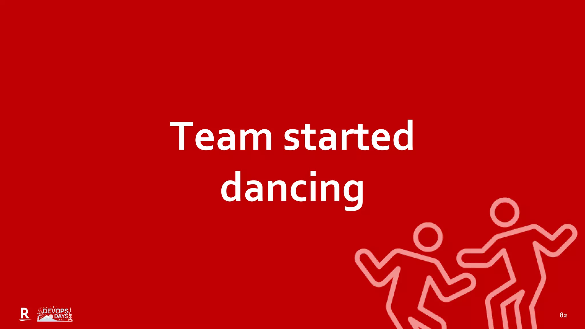 82
Team started
dancing
 