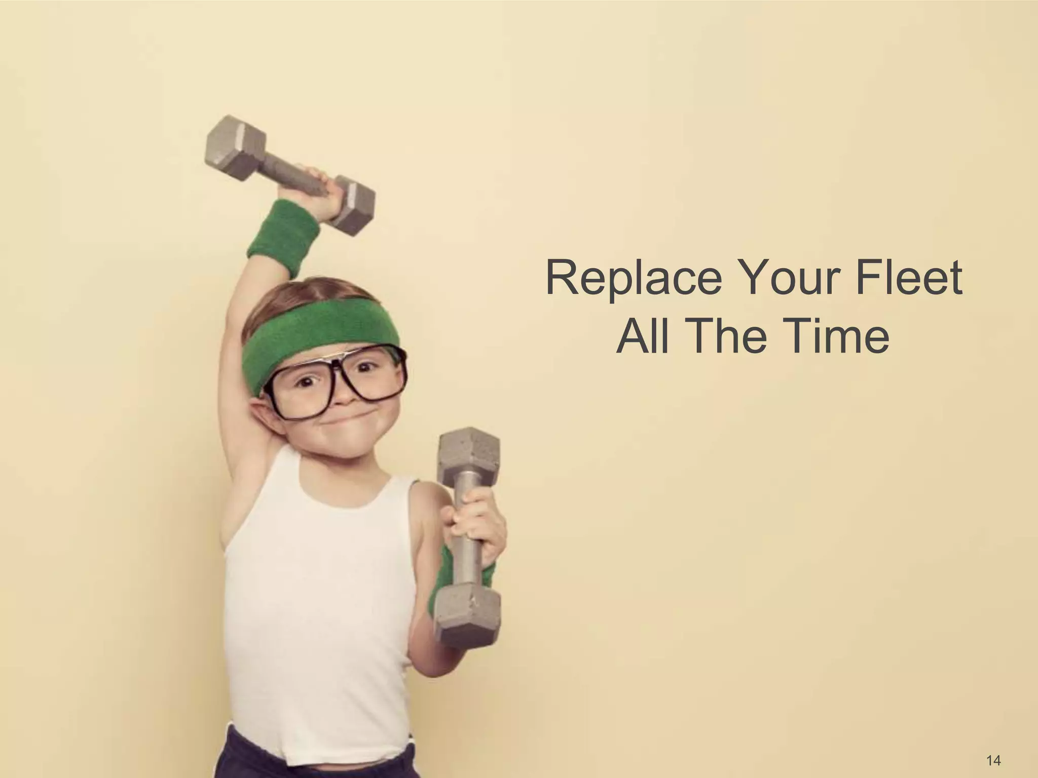 Replace Your Fleet
All The Time
14
 