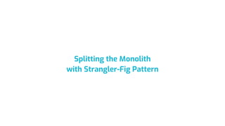 Splitting the Monolith
with Strangler-Fig Pattern
 