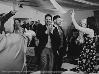 Photo by One Wedding on Unsplash, https://unsplash.com/search/photos/party?photo=w3nXIyX95Hc
 