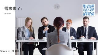 11
Source: 今周刊
需求來了：
 