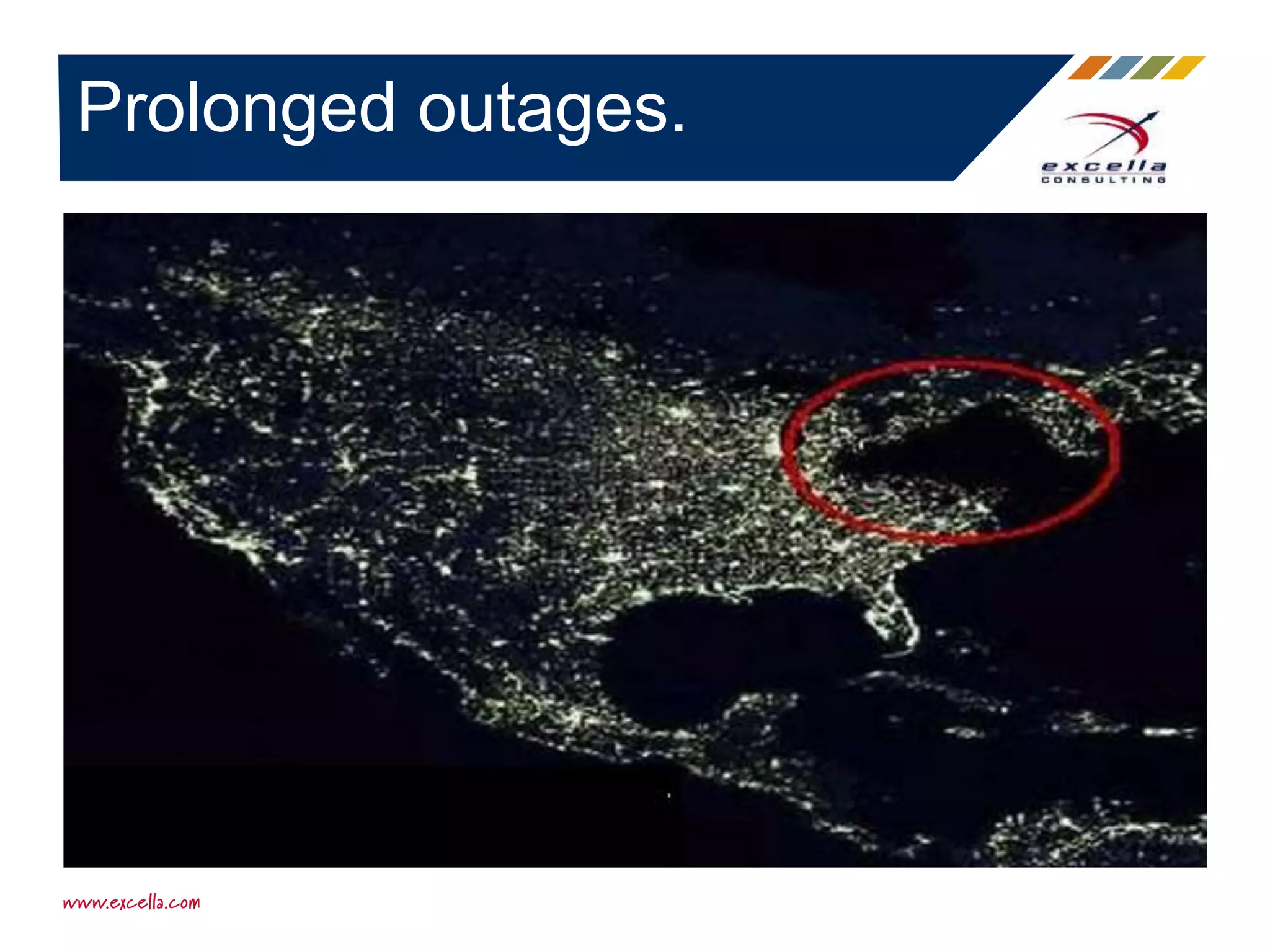 Prolonged outages.
 