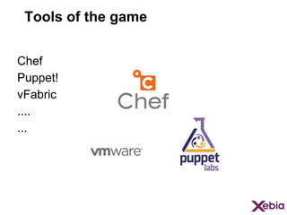 Tools of the game
Chef
Puppet!
vFabric
....
...

 