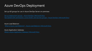 Azure Devops Server Deployment for on-premises | PDF