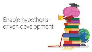 Enable hypothesis-
driven development
 