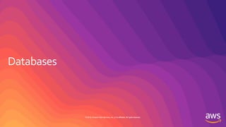 © 2019, Amazon Web Services, Inc. or its affiliates. All rights reserved.© 2019, Amazon Web Services, Inc. or its affiliates. All rights reserved.
 