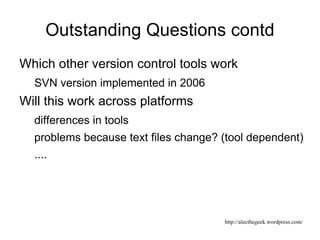 But if we re-run the build process that does not assure that we will get the same result Version No, dates and time change: trivial difference masks possibly other major changes in our files 