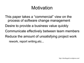 Agenda The different types of build and the place of the system build 